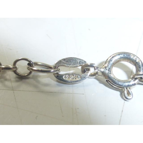 318 - Silver 925 Chain with mounted Pendant in Silver Clasp (18