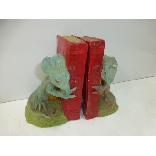 325 - A Pair of Dinosaur Bookends by Artco