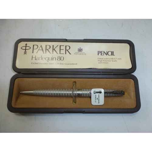 348 - Parker Harlequin Pencil Complete with Box and Tag