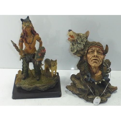 37 - Two North American Indian Collectable figures