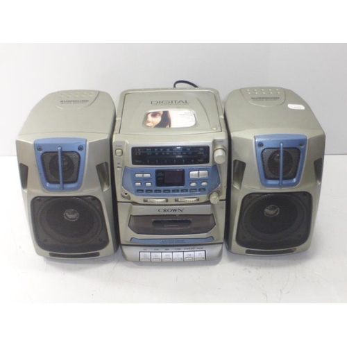 53 - Crown Surround Sound Digital Stereo System (Powers on)