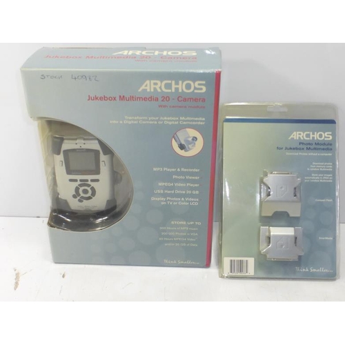 62 - A Boxed New Archos Jukebox Multimedia 20 Camera . MP3 player and recorder, USB 20gig hard drive .Hoa... 