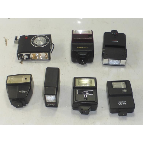 65a - Selection of Vintage Camera Flash Units including Canon, Yashica, Pentax and More