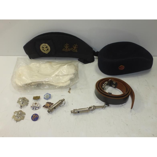 73 - Collection of Girl Guides and Boys Brigade Memorabilia to Include Whistle, Belt and Hat