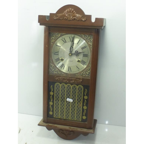 95 - 31 Day Chiming Wall Clock with Pendulum