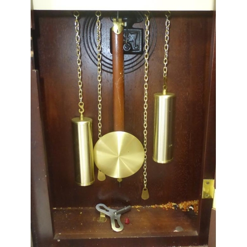 98 - Tempus Fugit Wall Clock with Pendulum and Key
