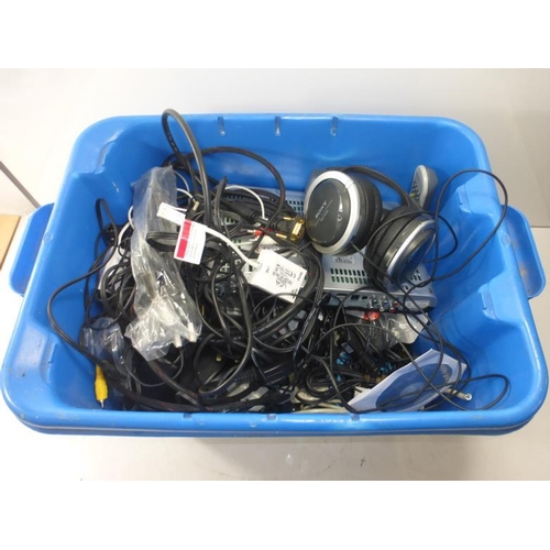 154 - Large collection of Electrical related items to include cables, remote and more