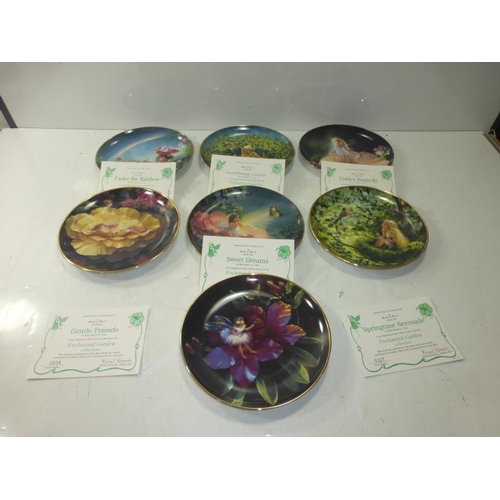167 - Selection of Seven Collectors Plates from the enchanted Garden Collection complete with Certificates
