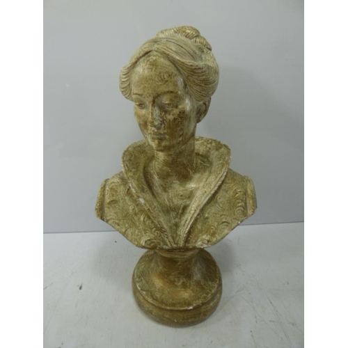 254 - Chalkware Lady Bust figure