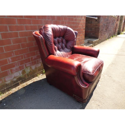 218 - Chesterfield Style OxBlood Chair