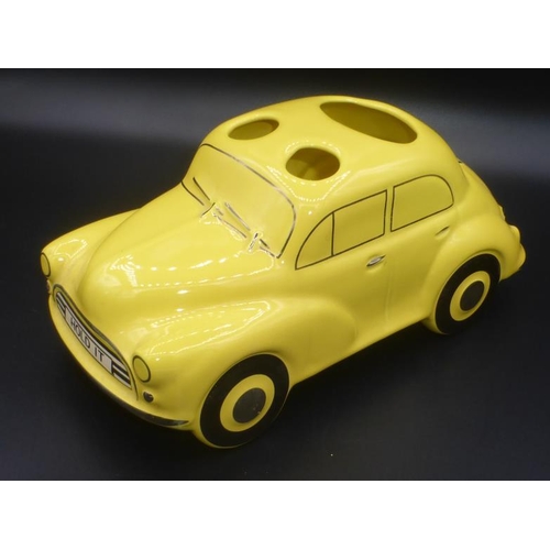 223 - Vintage Yellow Morris Minor Desk Tidy