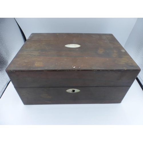 180 - Vintage Writing Box with Wooden Vintage Key Box