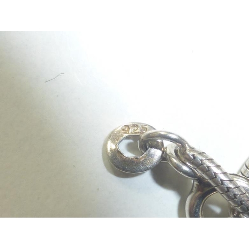 304 - Silver 925 Chain with Multi Stoned Pendant