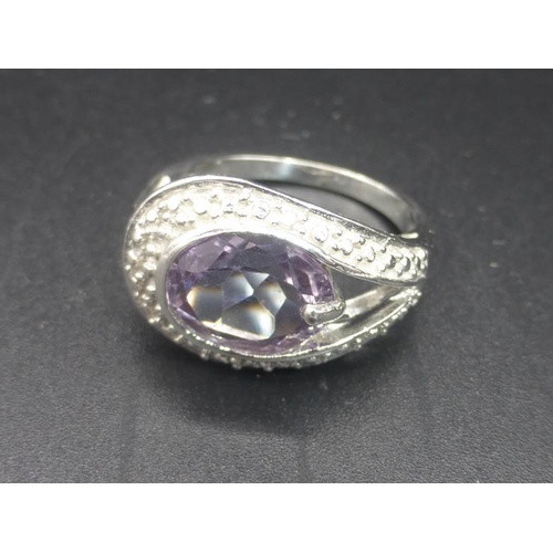 319 - Silver 925 Amethyst ring complete with presentation box