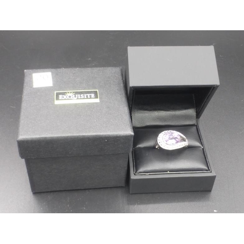 319 - Silver 925 Amethyst ring complete with presentation box