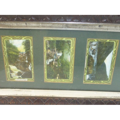 353 - Framed and Glazed Collection of Antique Postdards