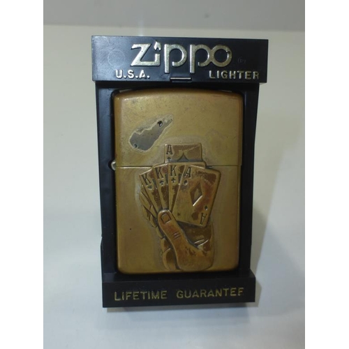 368 - Three Vintage zippo lighters in cases