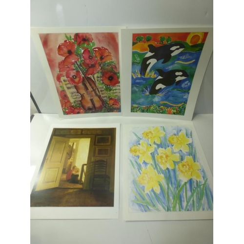 406 - Approx 25 Bordered Prints of works produced by Monet, Edward Robert Hughes, Vincent Van Gogh and mor... 