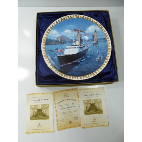 38 - Two Bradford Exchange Collectors Plates inclucing Concorde and Queen of The Seas