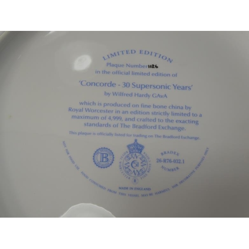 38 - Two Bradford Exchange Collectors Plates inclucing Concorde and Queen of The Seas