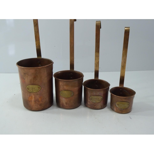 93 - Set of Victorian Copper and Brass Serving Measures