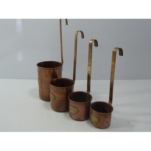 93 - Set of Victorian Copper and Brass Serving Measures