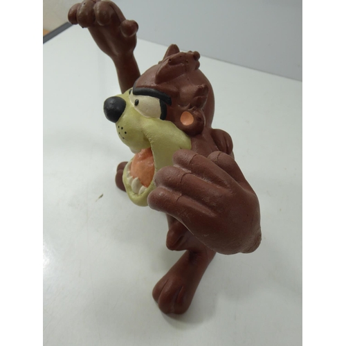 104 - Warner Bros Maleable Taz and Sylvester collectable toys