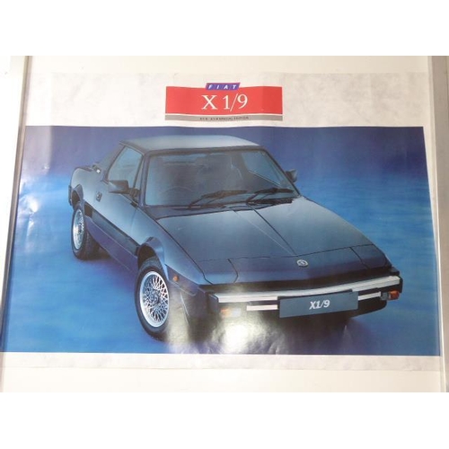 173 - Four  Vintage Car Posters (Fiat X 1/9,Bertone X 1/9) And More