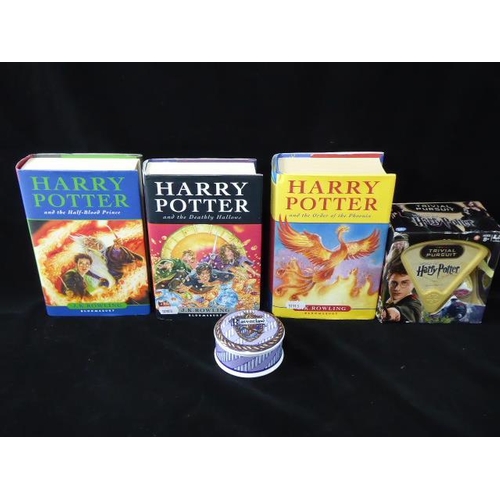 179 - Three First Edition Copies of The Harry Potter Books Half Blood Prince, Order of The Pheonix and Dea... 