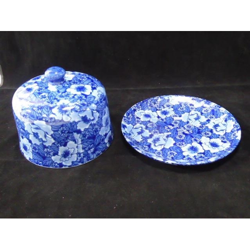 39 - Two Blue and White Cheese Dishes