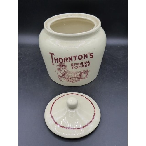 61 - Vintage Stoneware Thornston's Special Toffee Jar