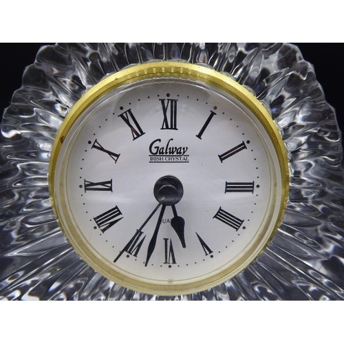 68 - Galway Irish Crystal Mantle Clock (5