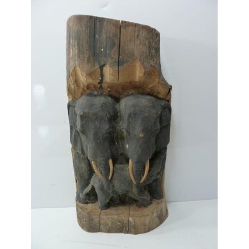 124 - Original Hand Carved African Elephant Display (16