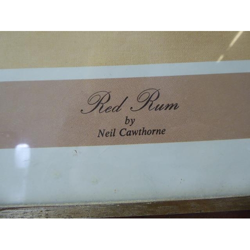 131 - Framed and Glazed Signed Print of Red Rum By Neil CawThorne