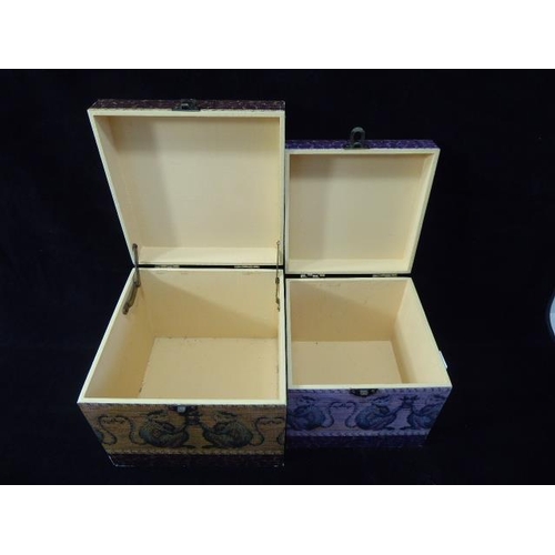 157 - Two Monkey themed Storage Boxes (Largest 7