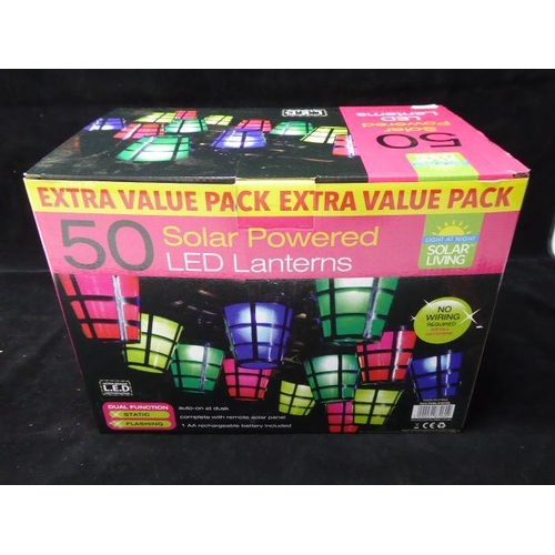 165 - 50 Solor Powered LED Lanterns in box