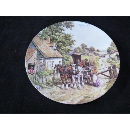 196 - Two Royal Doulton plates depicting horses