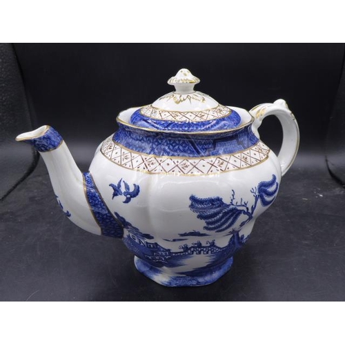 207 - Booths Original Old Willow 21 Piece Tea Set together with 24 Piece Dinner Set including 2 Tureens