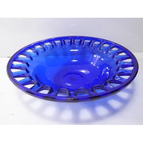 239 - Cobalt Blue Glass Bowl (16