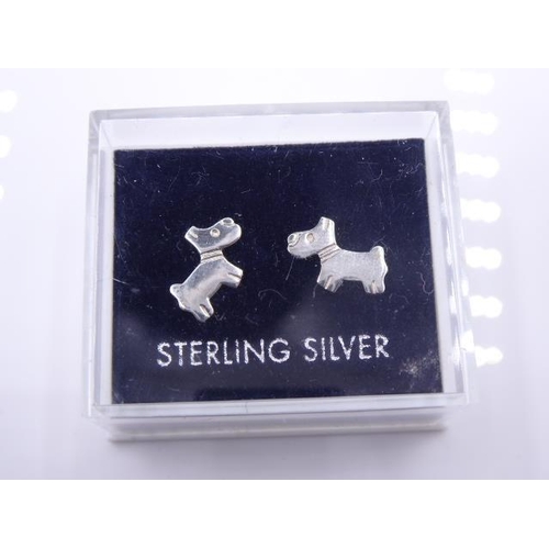 277 - Pair of Silver Dog Earrings