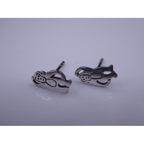 283 - Pair of Silver Monkey earrings