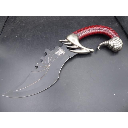 284 - Decorative Scorpion dagger in presentation box with Display Stand