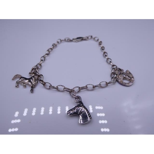 289 - Silver Bracelet and Charms