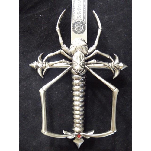 316 - Fantasy Spider Sword complete with display stand in box