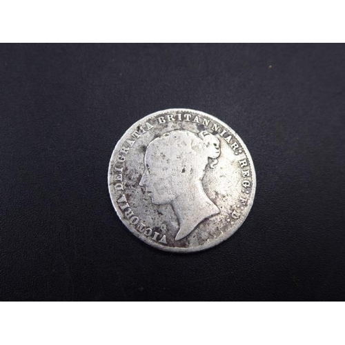 346 - Victorian 1858 Silver Six Pence