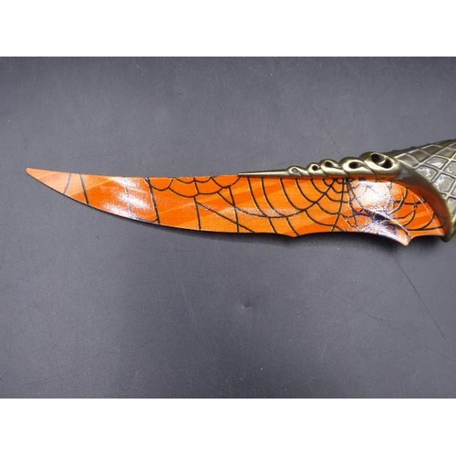 393 - Predator Spider Webb Decorative Dagger with display stand