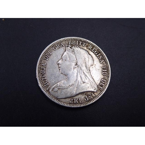 398 - Victorian 1893 Silver Shilling