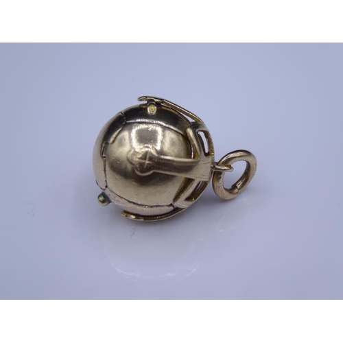 406 - Large Masonic Ball Opening to Cross in 9ct Gold and Silver Bearing Masonic Marks (weight 12.64 grams... 