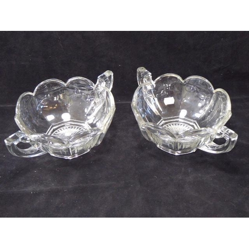 509 - Two Sunderland Glass Chippendale Design Fruit Bowls (12