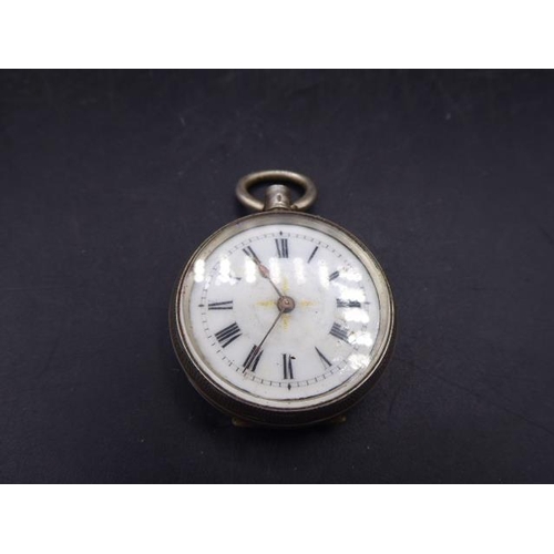 414 - Pocket Watch in Silver 935 Case with Scroll Decoration